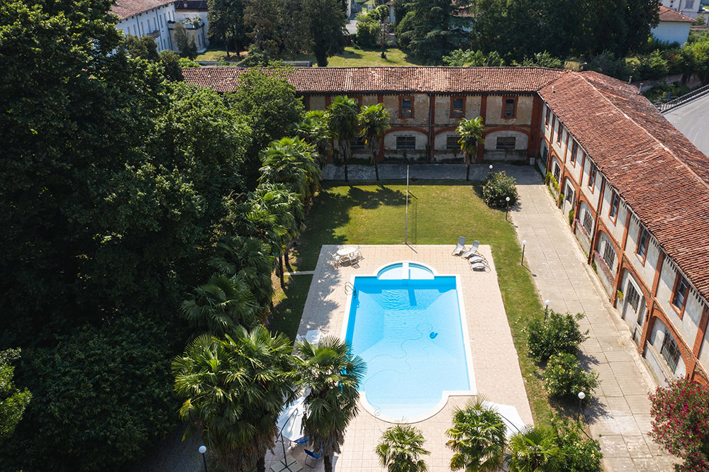Vista aerea zona piscina